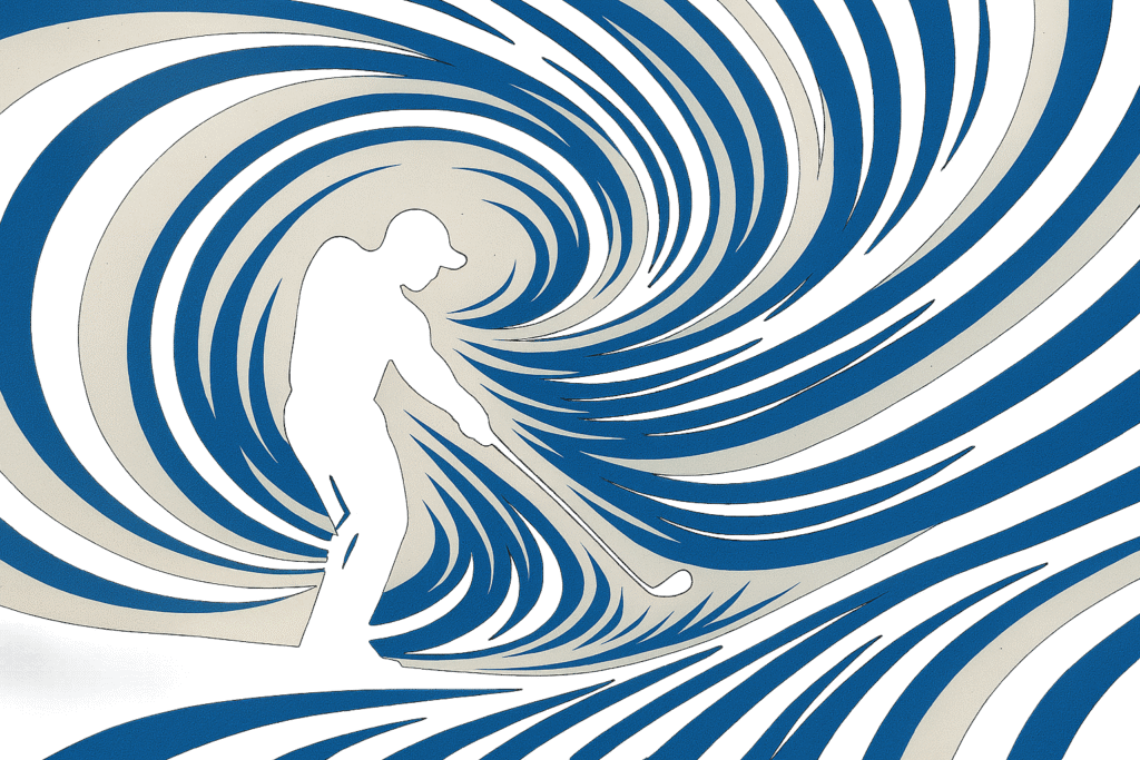 Abstract representation of wedge swing feel and control.