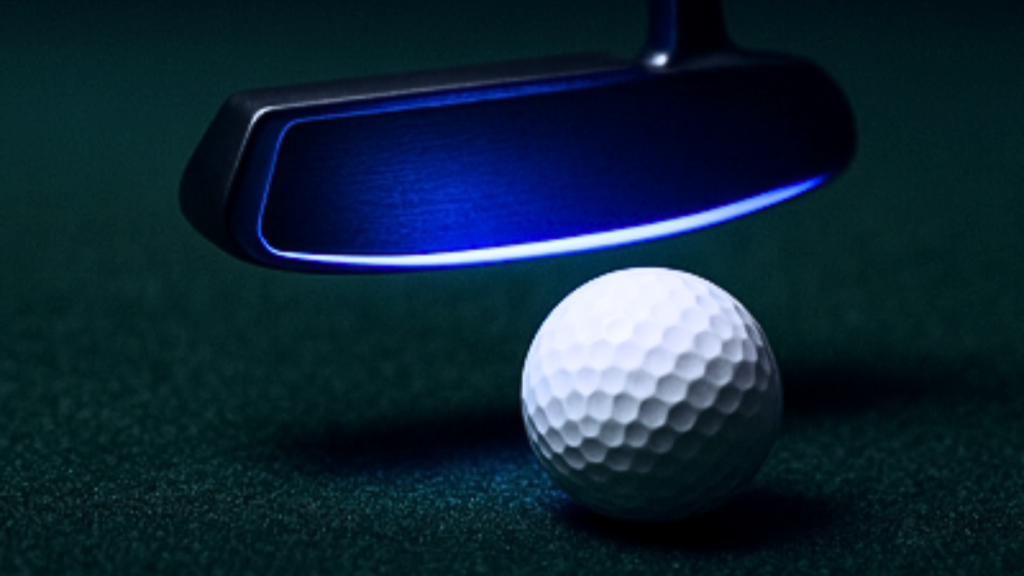 Putting distance control practice without swing thoughts focused on target instead of repeating putts.